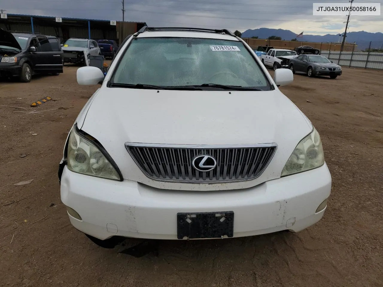 2005 Lexus Rx 330 VIN: JTJGA31UX50058166 Lot: 76781574