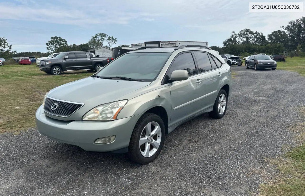 2005 Lexus Rx 330 VIN: 2T2GA31U05C036732 Lot: 76808454