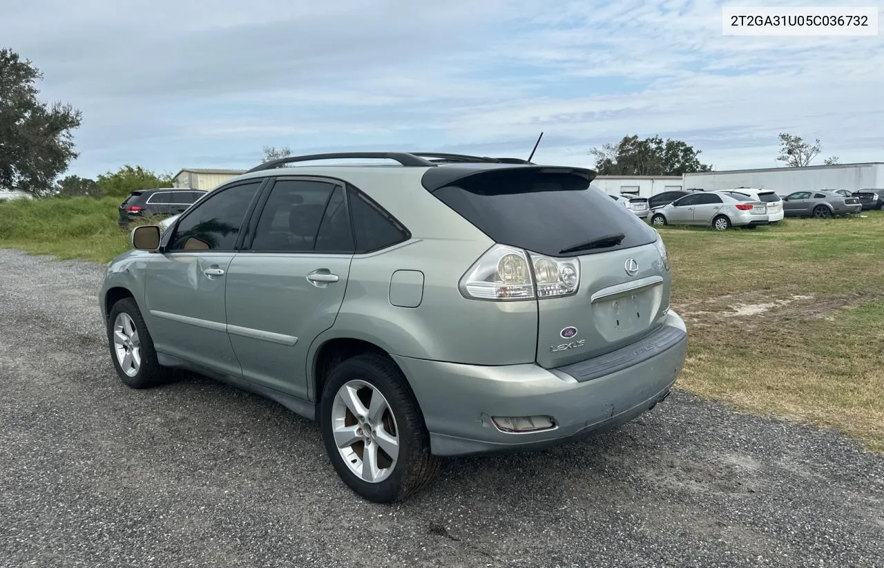 2005 Lexus Rx 330 VIN: 2T2GA31U05C036732 Lot: 76808454