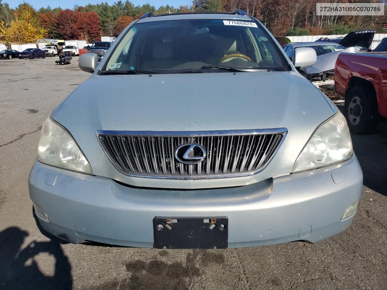 2005 Lexus Rx 330 VIN: 2T2HA31U05C070786 Lot: 77686824