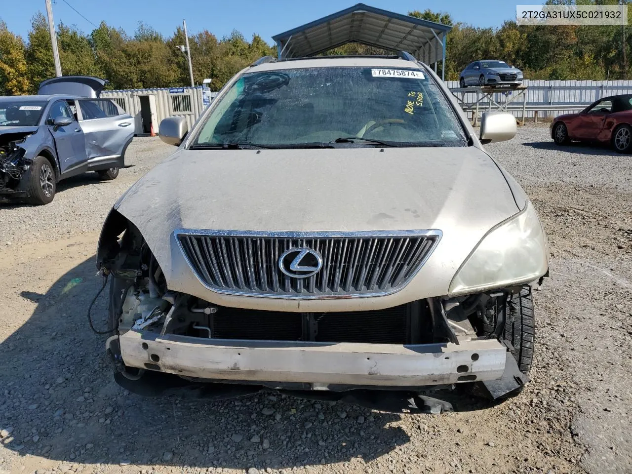 2005 Lexus Rx 330 VIN: 2T2GA31UX5C021932 Lot: 78475874