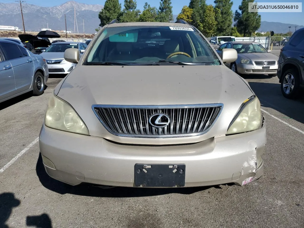 2005 Lexus Rx 330 VIN: JTJGA31U650046810 Lot: 78903634