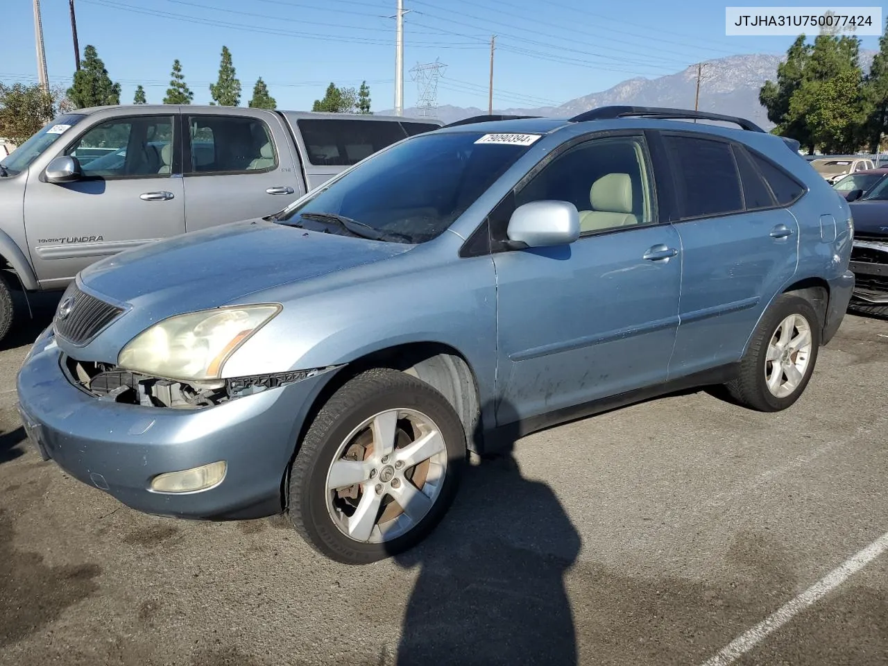 2005 Lexus Rx 330 VIN: JTJHA31U750077424 Lot: 79090394