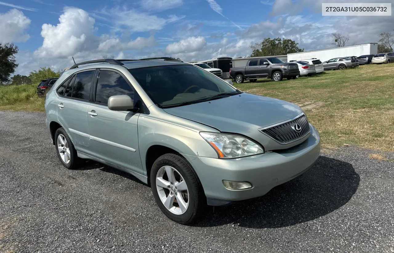 2005 Lexus Rx 330 VIN: 2T2GA31U05C036732 Lot: 79904844