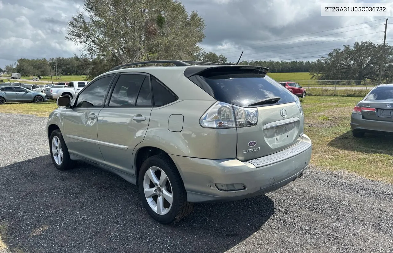 2005 Lexus Rx 330 VIN: 2T2GA31U05C036732 Lot: 79904844