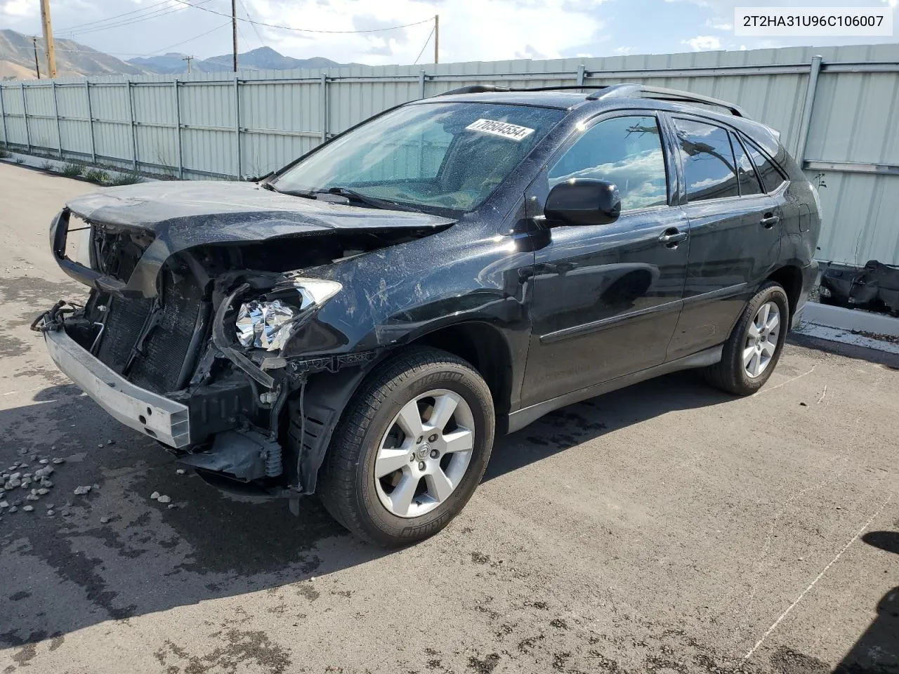 2006 Lexus Rx 330 VIN: 2T2HA31U96C106007 Lot: 70504554