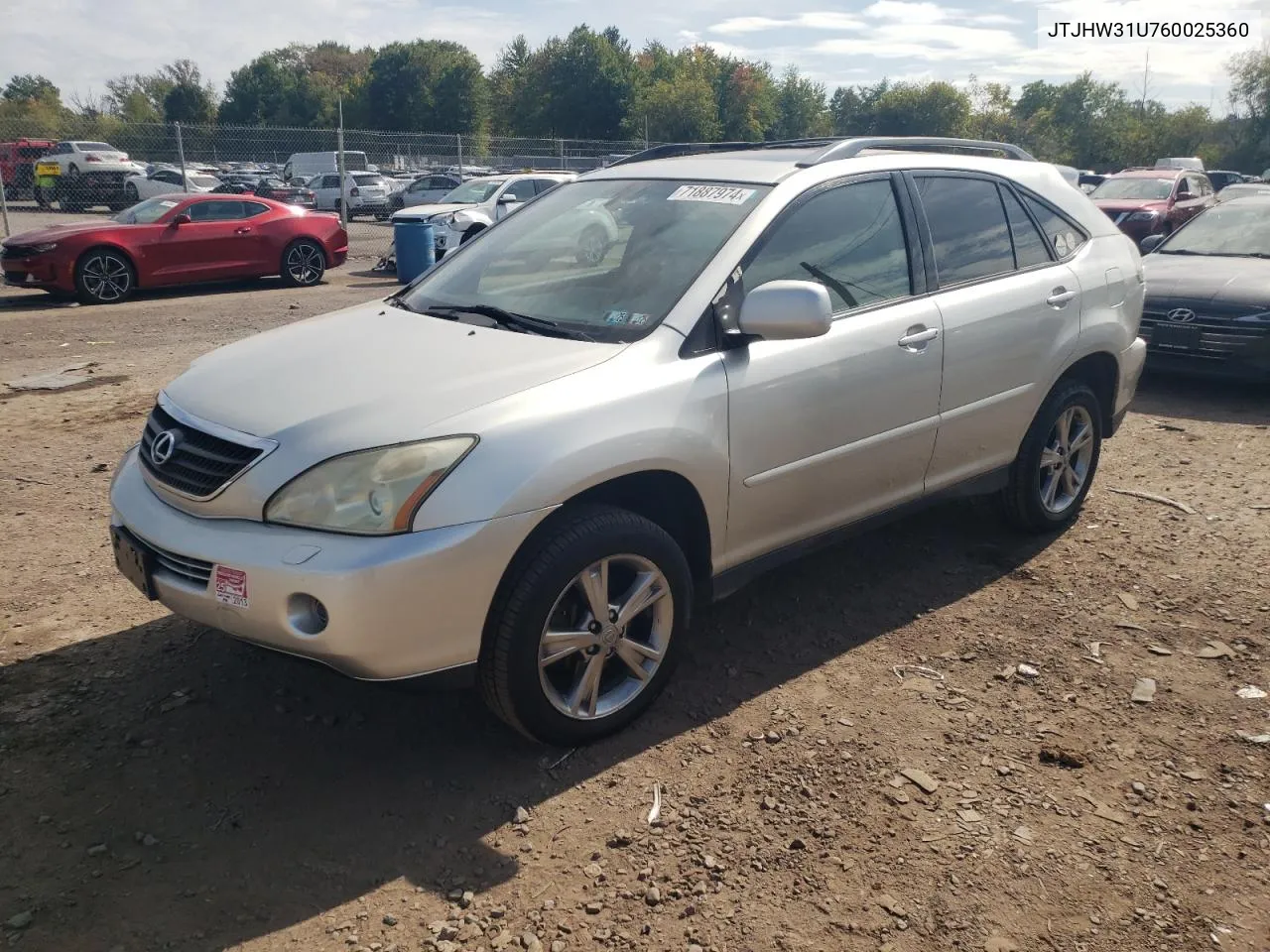 2006 Lexus Rx 400 VIN: JTJHW31U760025360 Lot: 71887974