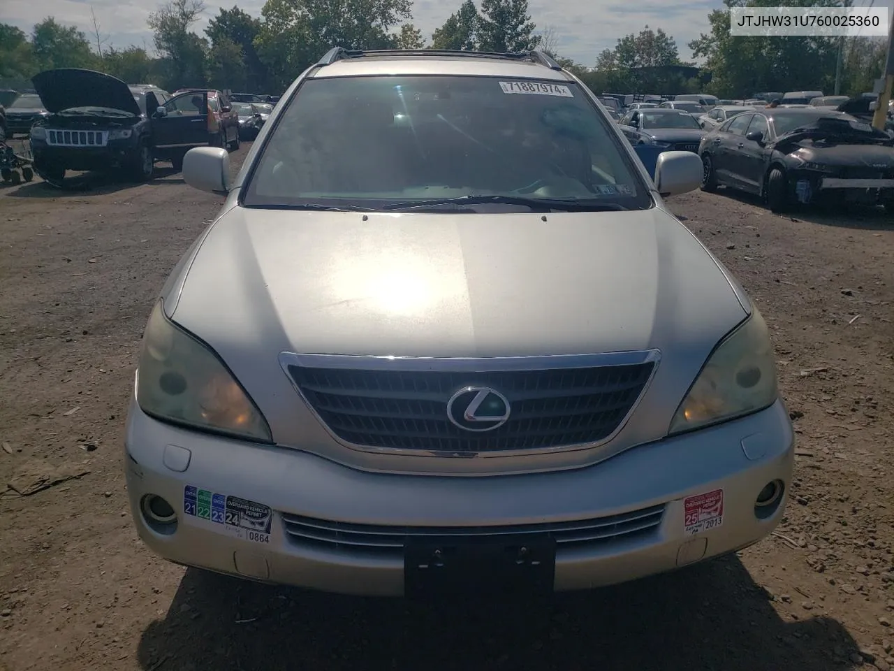 JTJHW31U760025360 2006 Lexus Rx 400