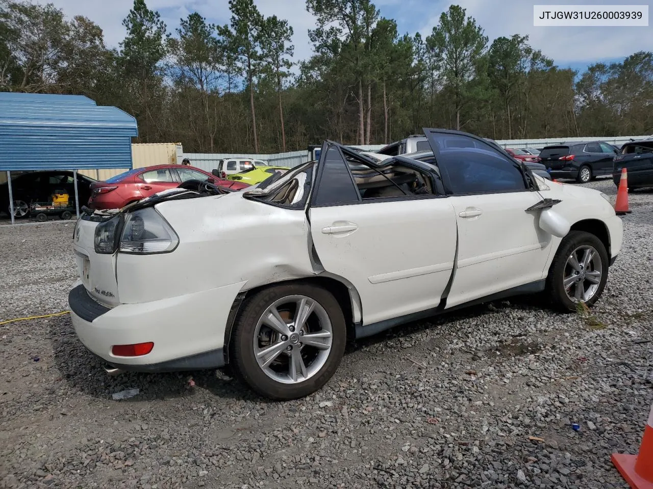 2006 Lexus Rx 400 VIN: JTJGW31U260003939 Lot: 74971804