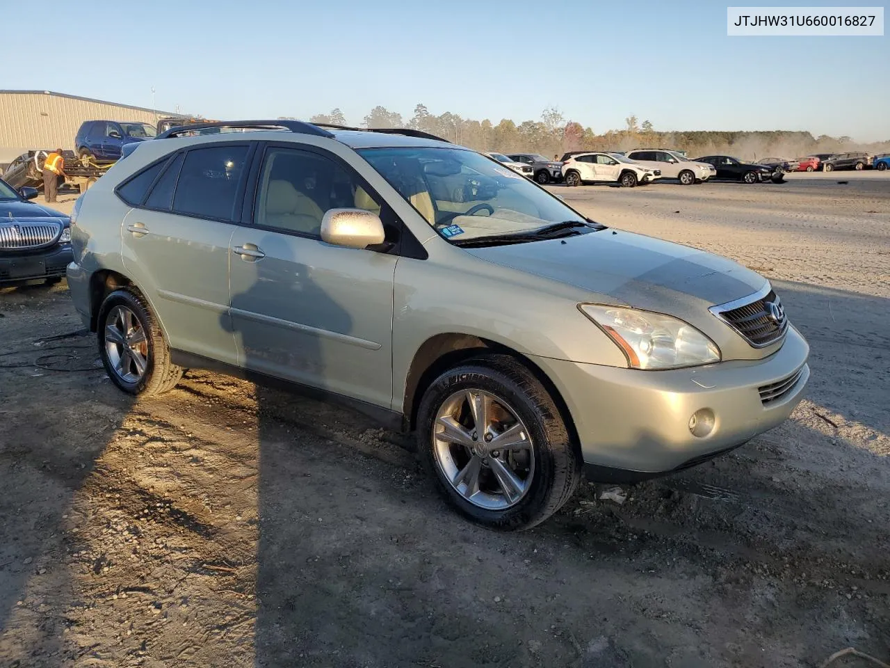 2006 Lexus Rx 400 VIN: JTJHW31U660016827 Lot: 77310394