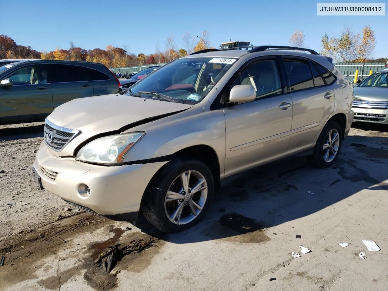 2006 Lexus Rx 400 VIN: JTJHW31U360008412 Lot: 77792814