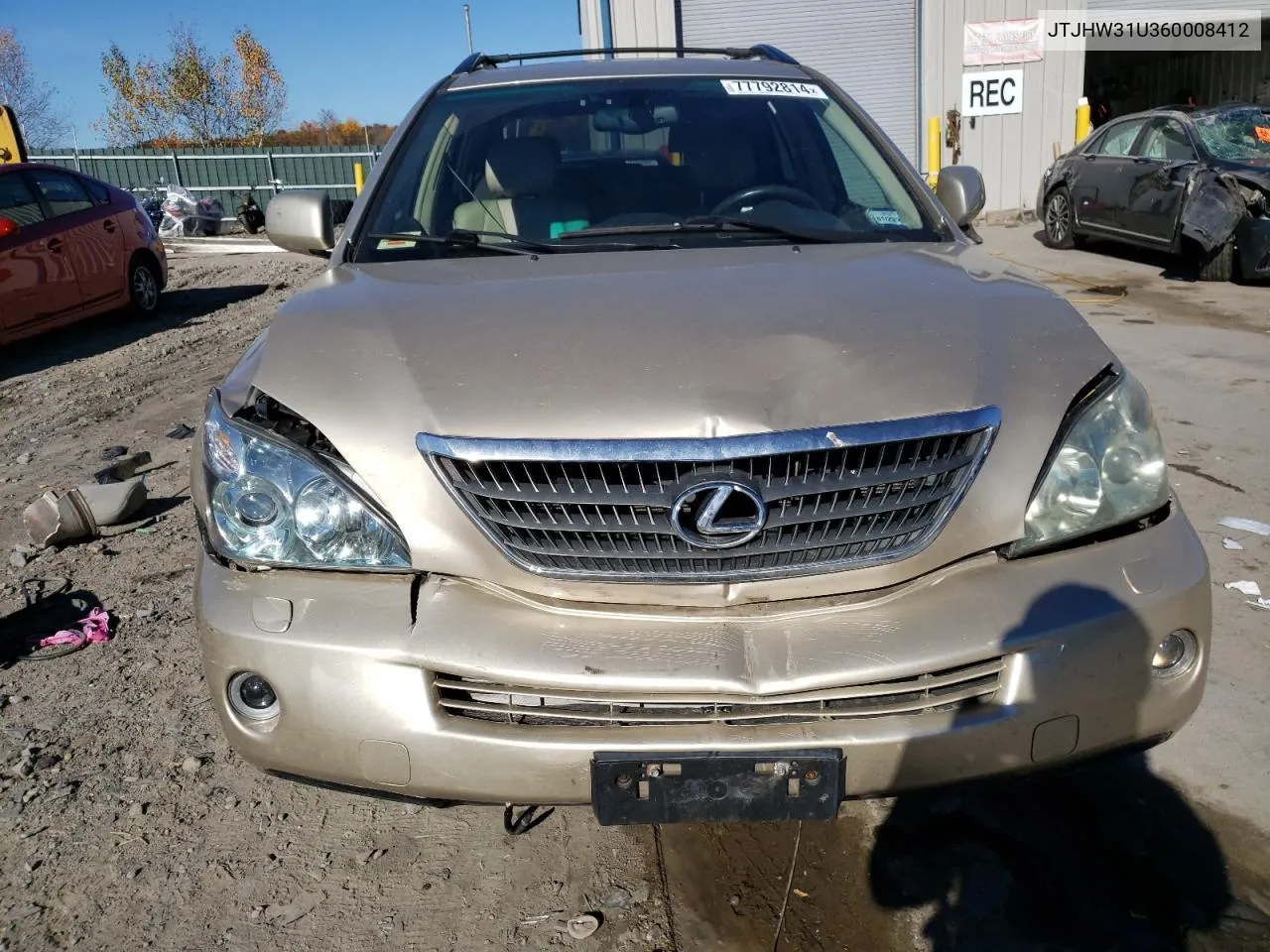 2006 Lexus Rx 400 VIN: JTJHW31U360008412 Lot: 77792814