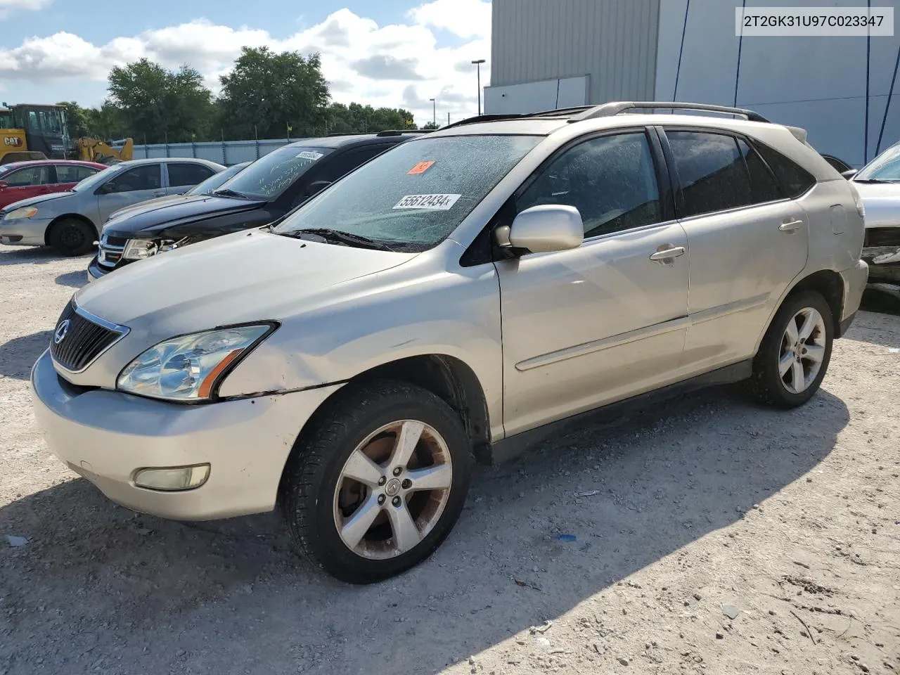 2007 Lexus Rx 350 VIN: 2T2GK31U97C023347 Lot: 55612434