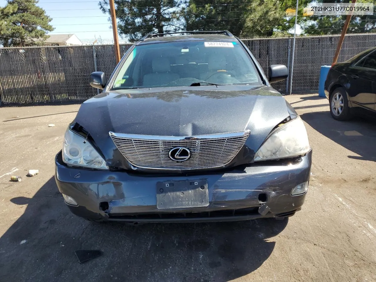 2007 Lexus Rx 350 VIN: 2T2HK31U77C019964 Lot: 58274924