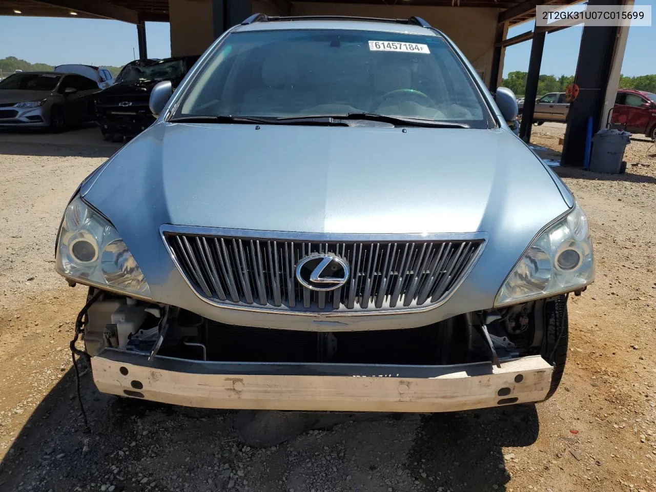 2007 Lexus Rx 350 VIN: 2T2GK31U07C015699 Lot: 61457184