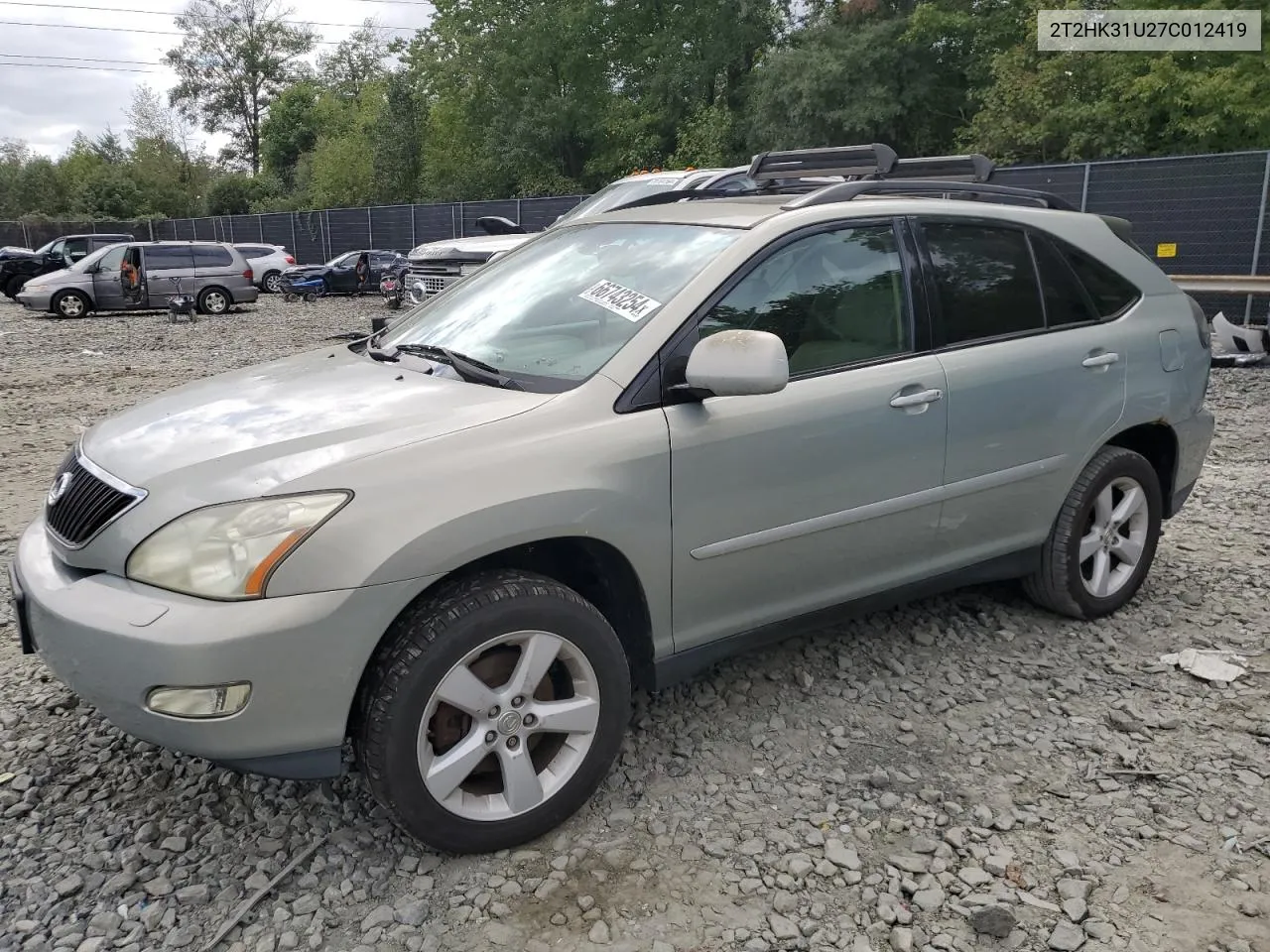 2007 Lexus Rx 350 VIN: 2T2HK31U27C012419 Lot: 66743254