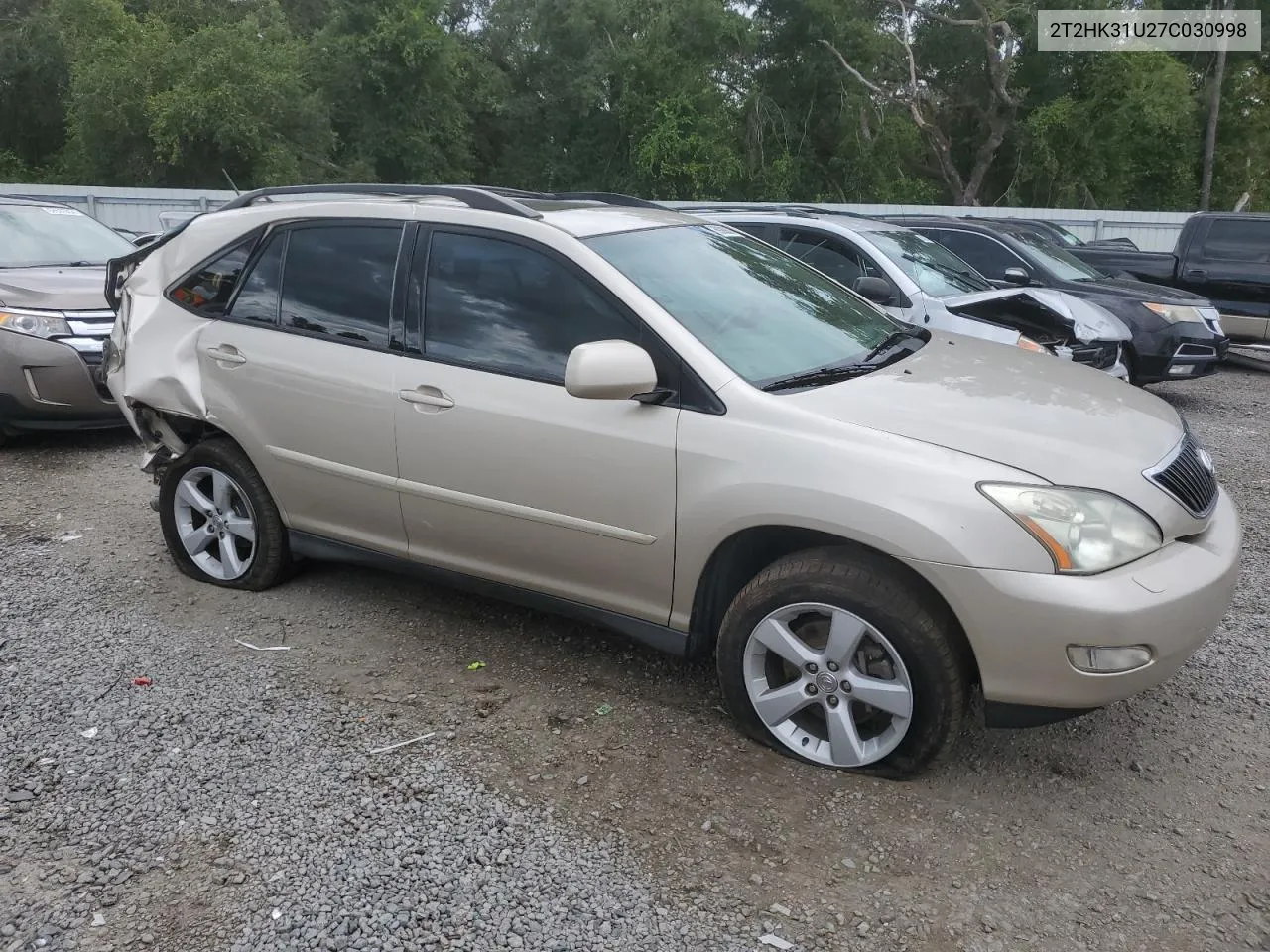 2007 Lexus Rx 350 VIN: 2T2HK31U27C030998 Lot: 69089004