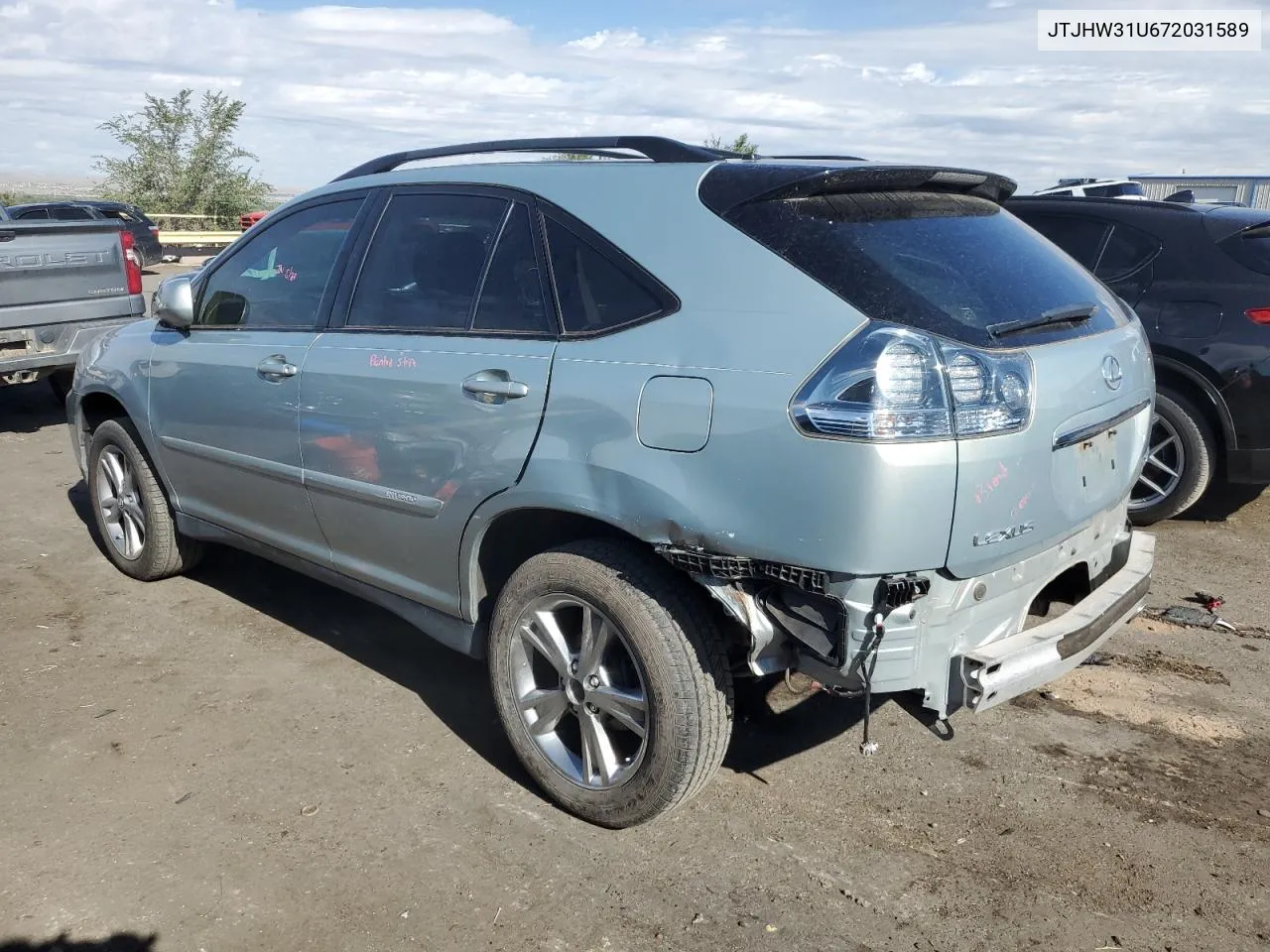 2007 Lexus Rx 400H VIN: JTJHW31U672031589 Lot: 70692754