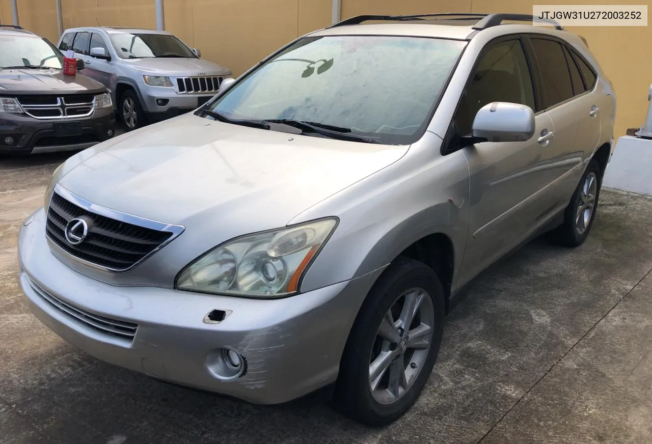 2007 Lexus Rx 400H VIN: JTJGW31U272003252 Lot: 72943604