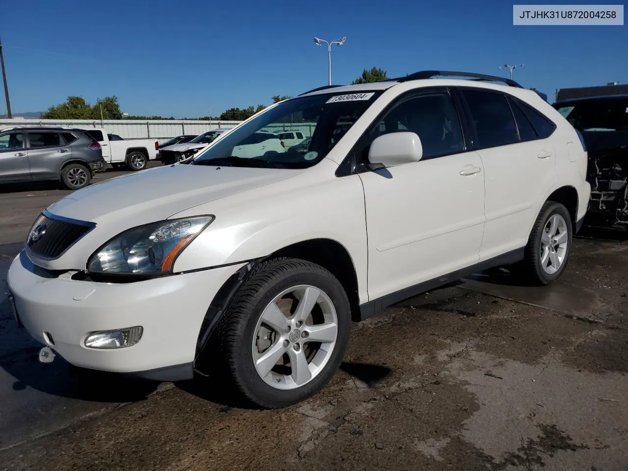 2007 Lexus Rx 350 VIN: JTJHK31U872004258 Lot: 73030604