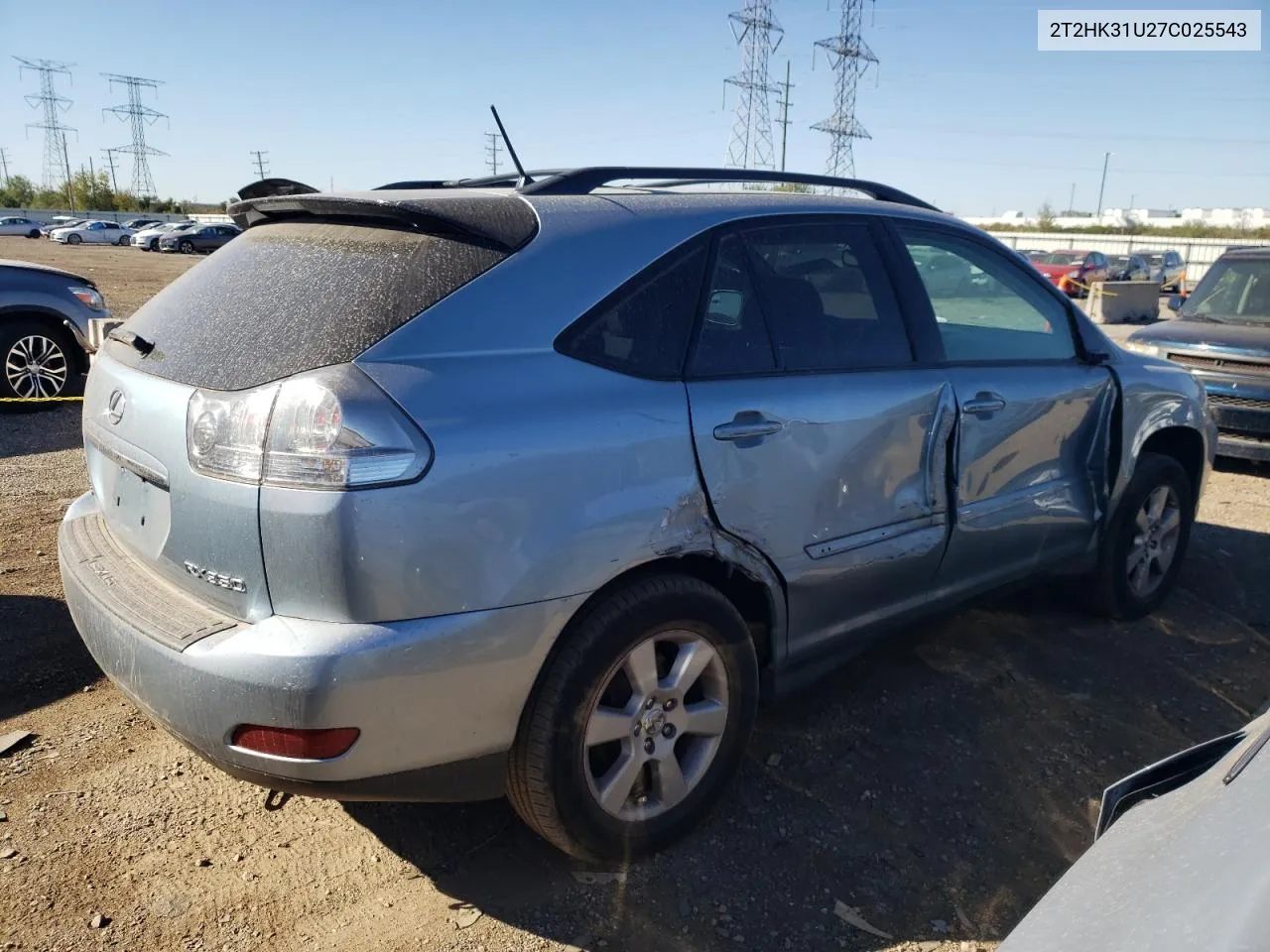 2007 Lexus Rx 350 VIN: 2T2HK31U27C025543 Lot: 73832584