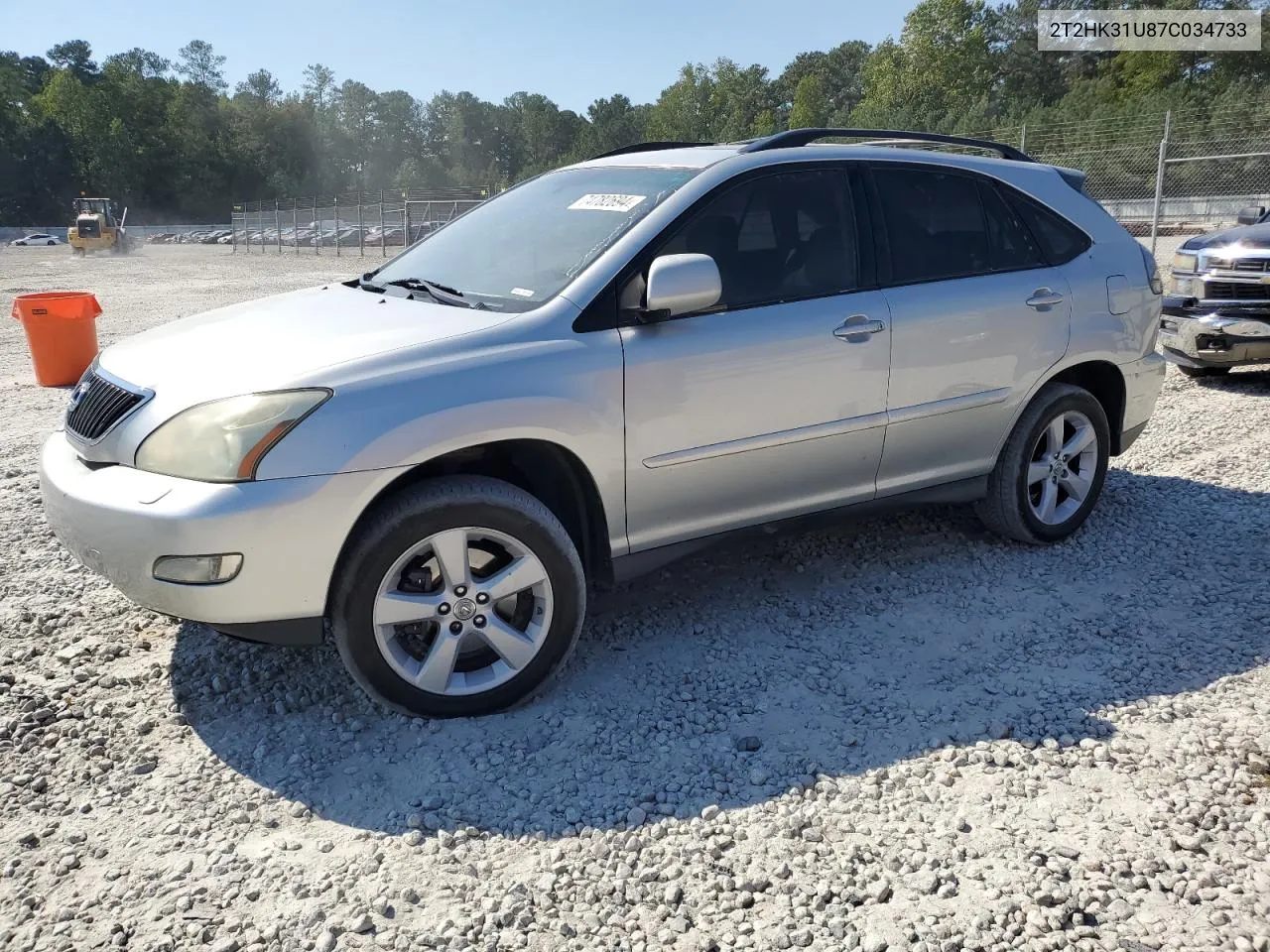 2007 Lexus Rx 350 VIN: 2T2HK31U87C034733 Lot: 74782694