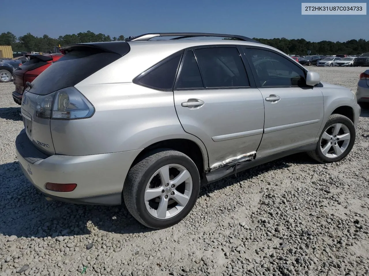 2007 Lexus Rx 350 VIN: 2T2HK31U87C034733 Lot: 74782694