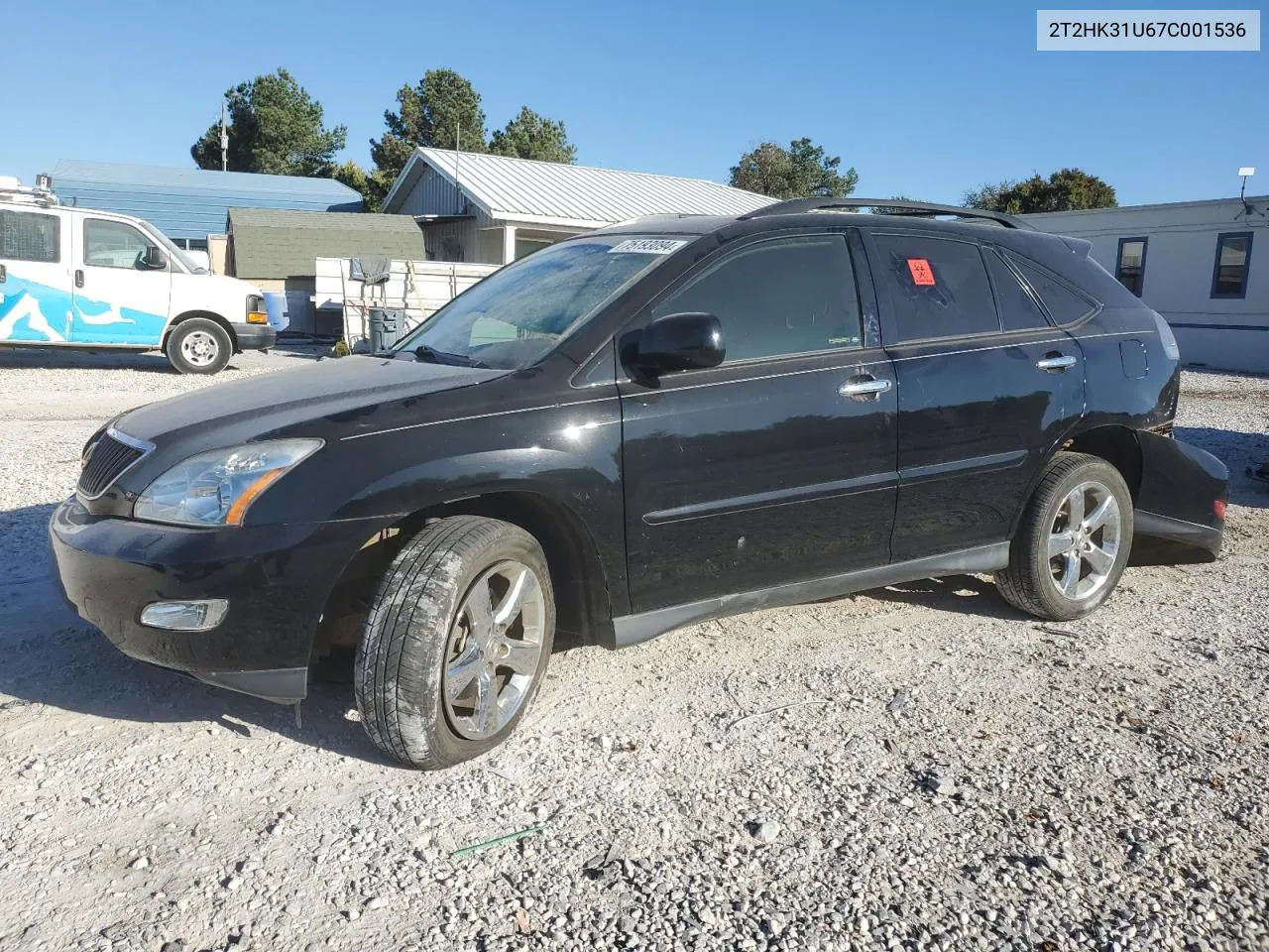 2007 Lexus Rx 350 VIN: 2T2HK31U67C001536 Lot: 75193094