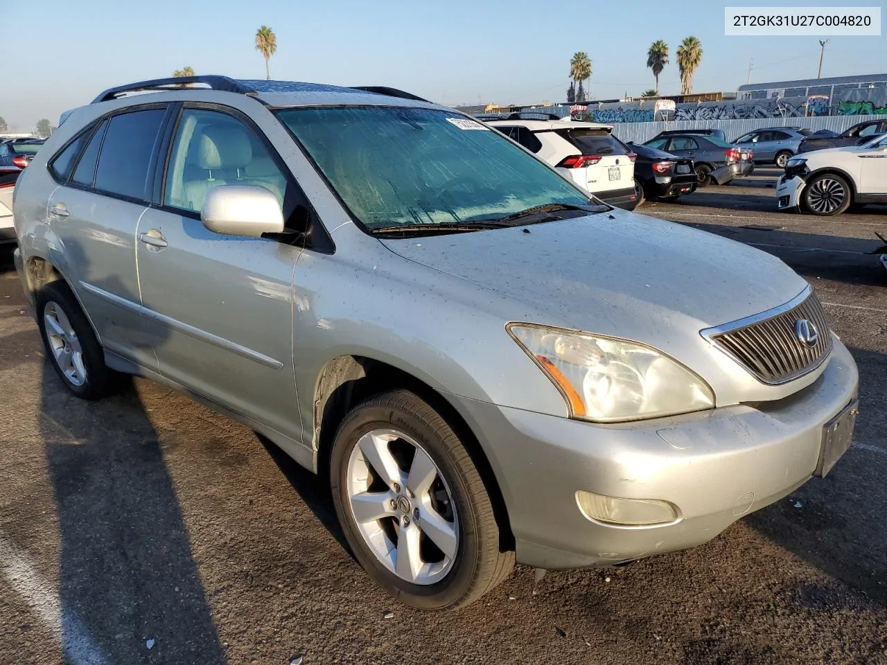 2007 Lexus Rx 350 VIN: 2T2GK31U27C004820 Lot: 75221554