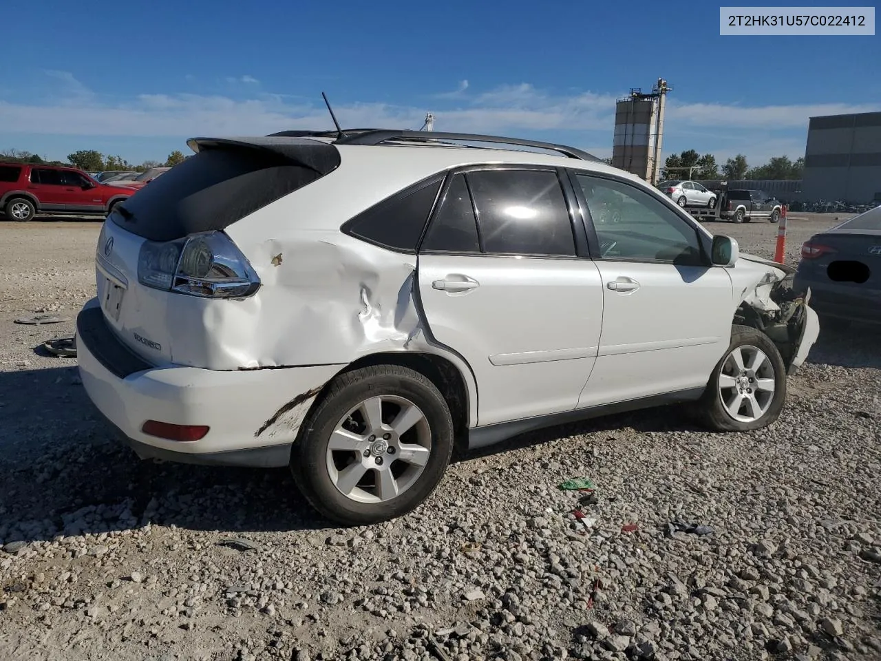 2007 Lexus Rx 350 VIN: 2T2HK31U57C022412 Lot: 75670394