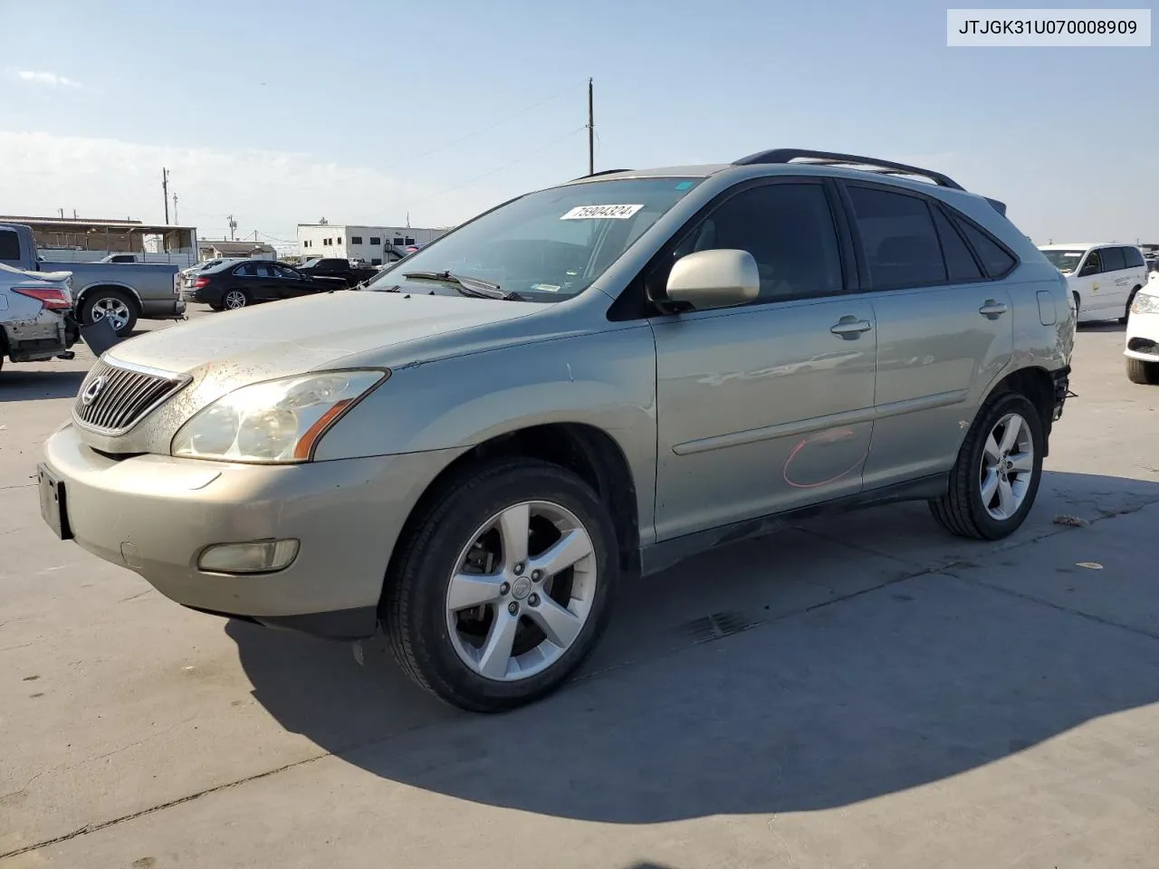 2007 Lexus Rx 350 VIN: JTJGK31U070008909 Lot: 75904324