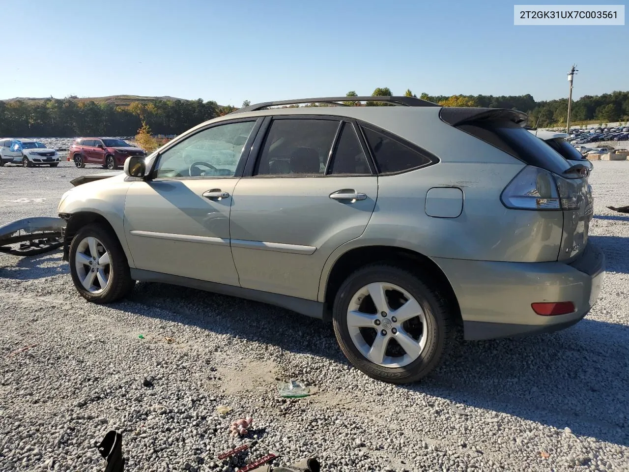 2007 Lexus Rx 350 VIN: 2T2GK31UX7C003561 Lot: 76615344