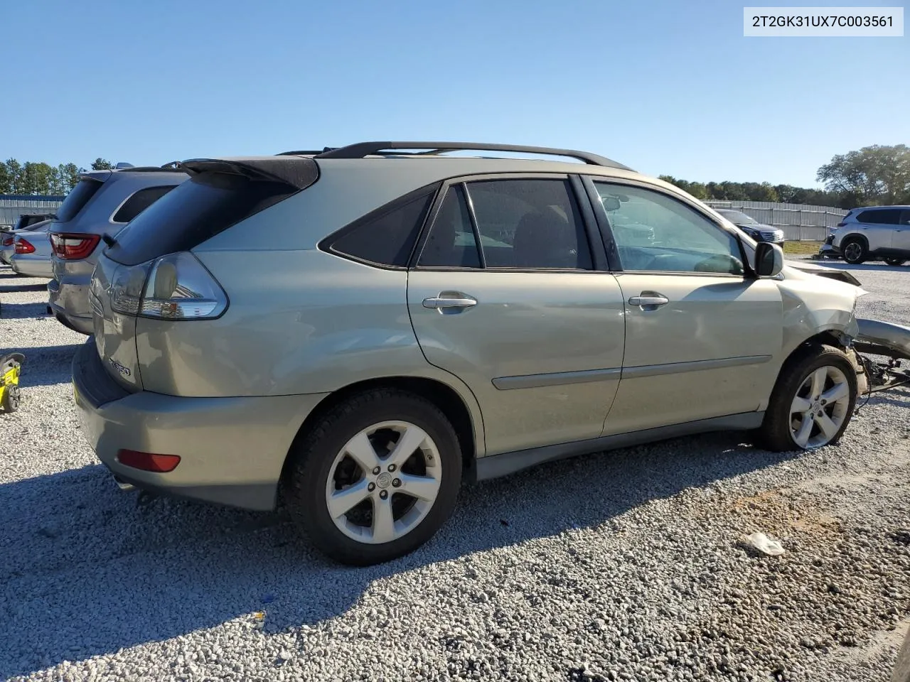 2007 Lexus Rx 350 VIN: 2T2GK31UX7C003561 Lot: 76615344