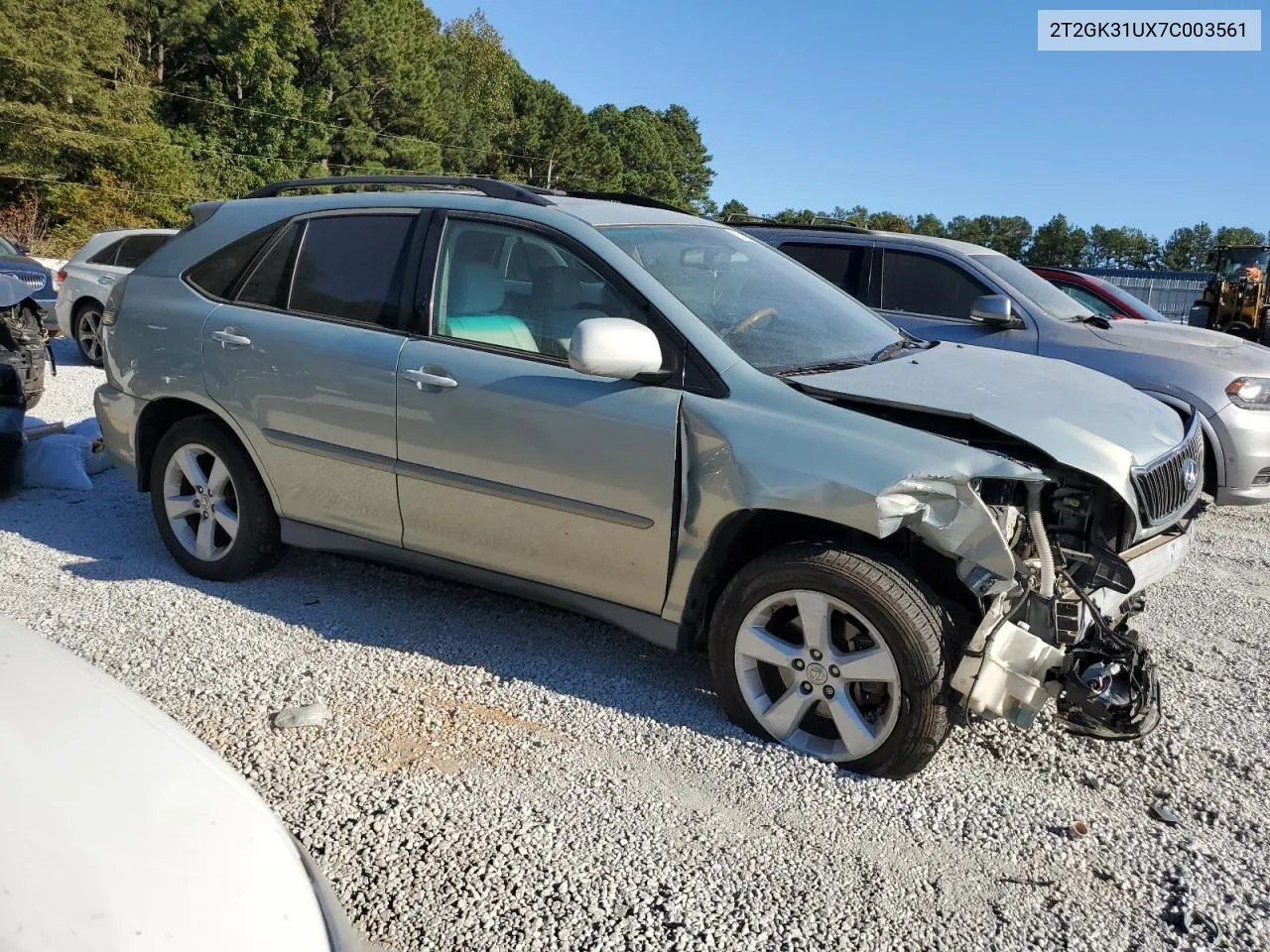 2007 Lexus Rx 350 VIN: 2T2GK31UX7C003561 Lot: 76615344