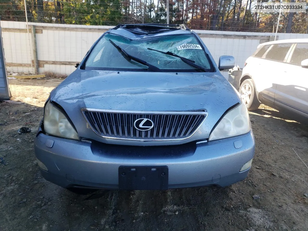 2007 Lexus Rx 350 VIN: 2T2HK31U07C033334 Lot: 76692534