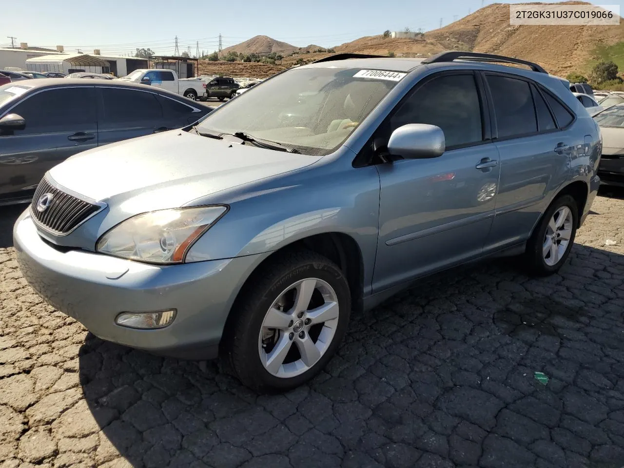 2007 Lexus Rx 350 VIN: 2T2GK31U37C019066 Lot: 77006444