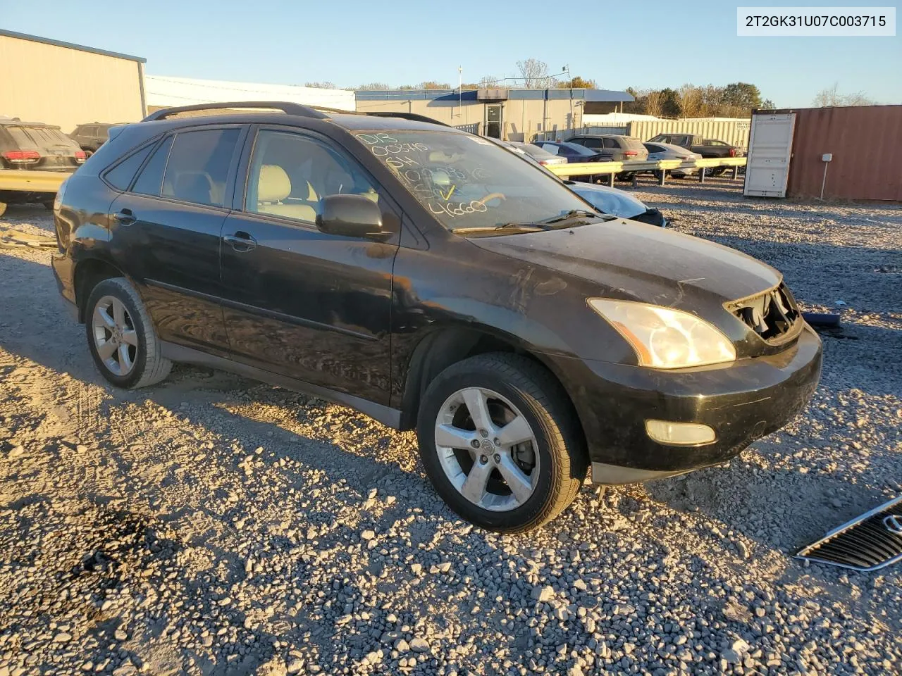 2007 Lexus Rx 350 VIN: 2T2GK31U07C003715 Lot: 77165994