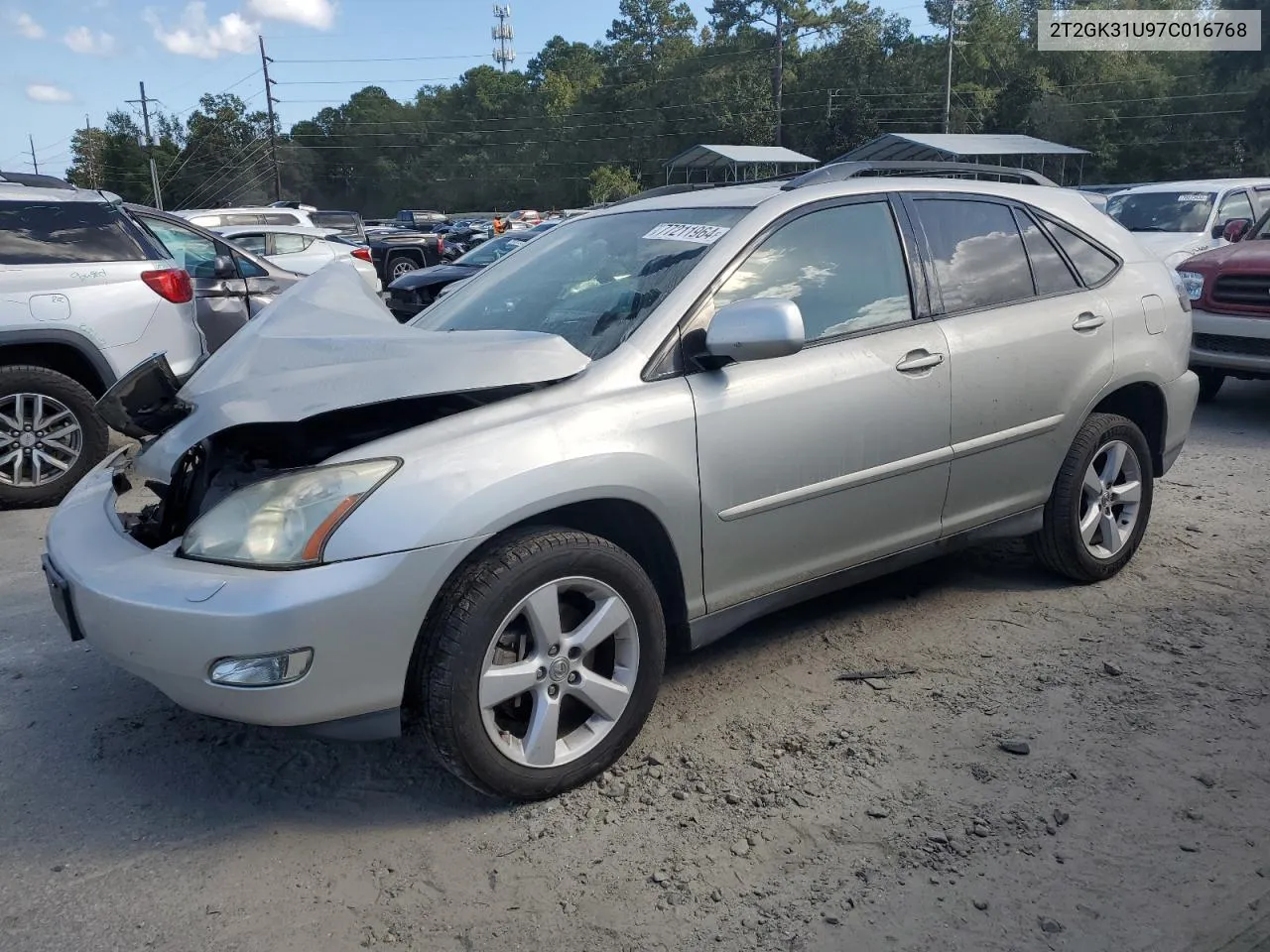 2007 Lexus Rx 350 VIN: 2T2GK31U97C016768 Lot: 77211964