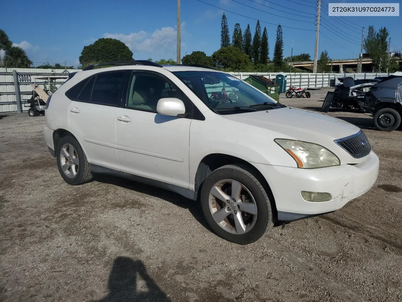 2007 Lexus Rx 350 VIN: 2T2GK31U97C024773 Lot: 77410814