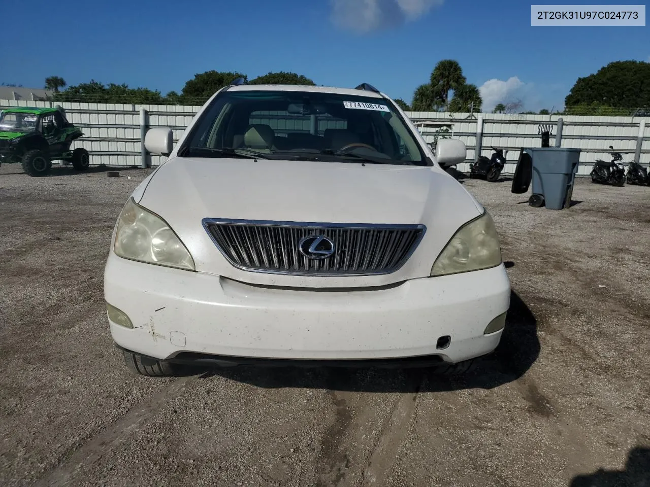 2007 Lexus Rx 350 VIN: 2T2GK31U97C024773 Lot: 77410814