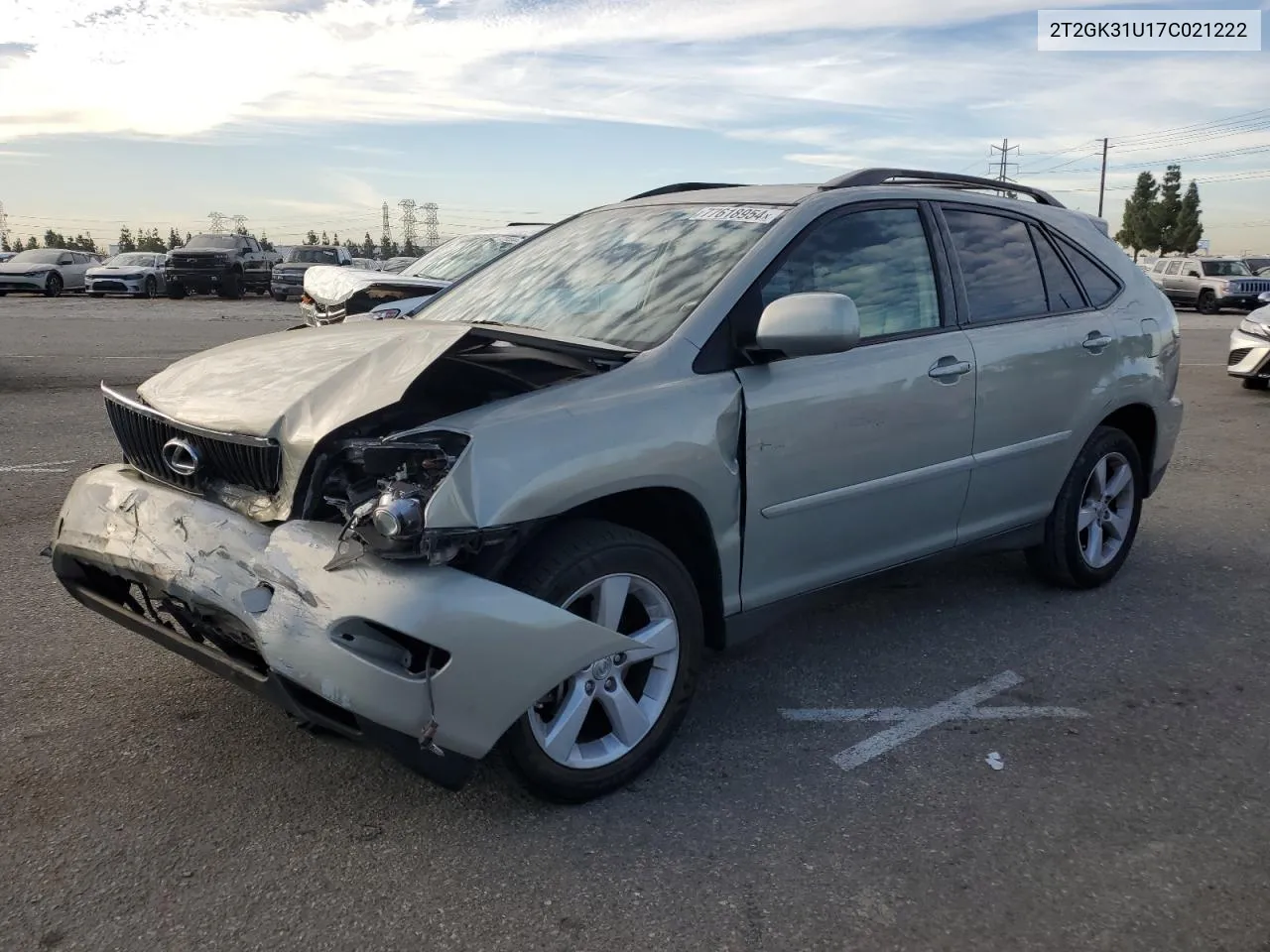 2007 Lexus Rx 350 VIN: 2T2GK31U17C021222 Lot: 77618954