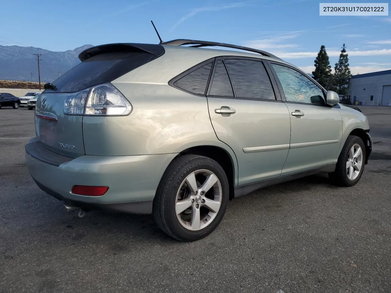 2007 Lexus Rx 350 VIN: 2T2GK31U17C021222 Lot: 77618954