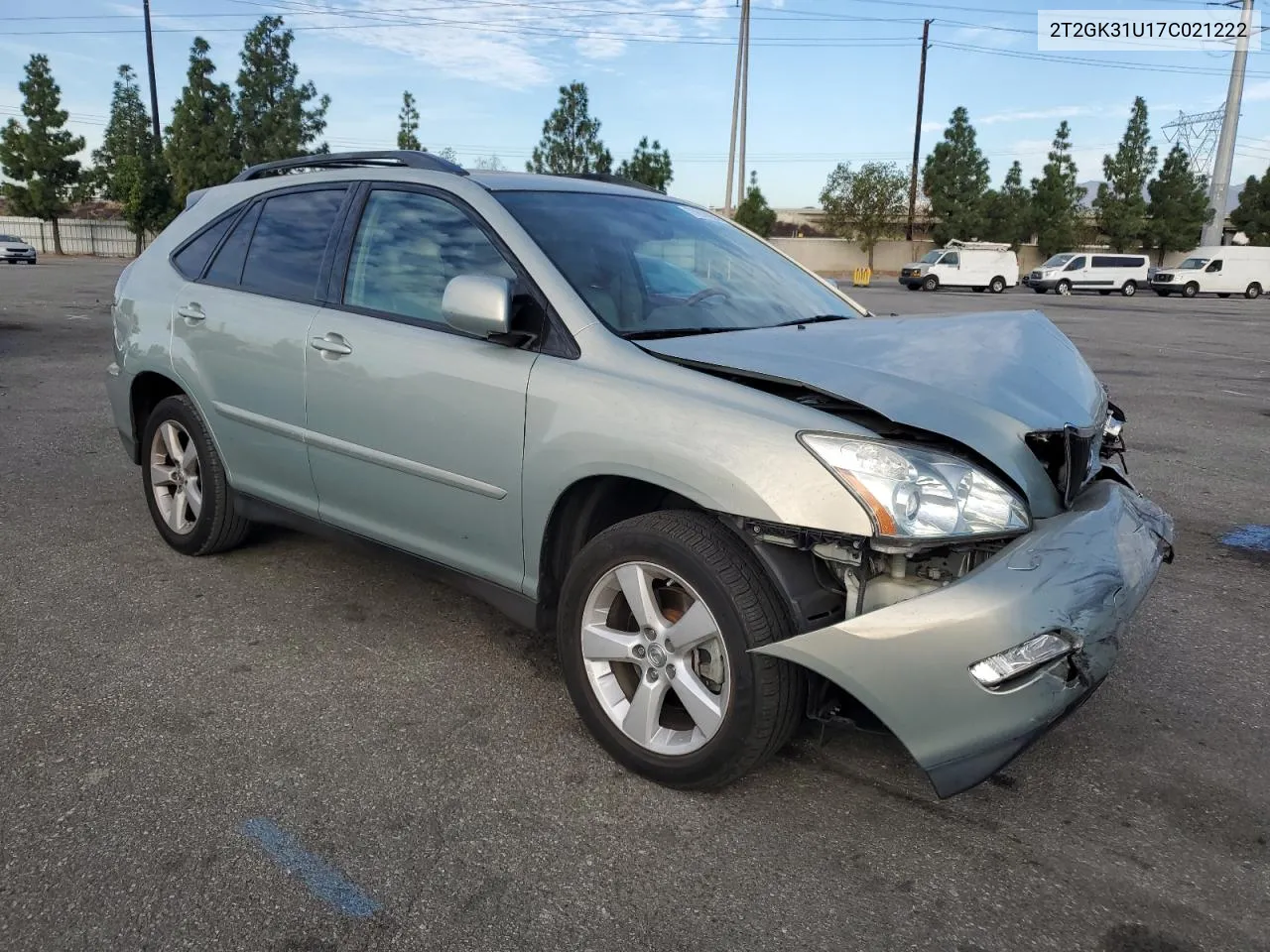 2007 Lexus Rx 350 VIN: 2T2GK31U17C021222 Lot: 77618954