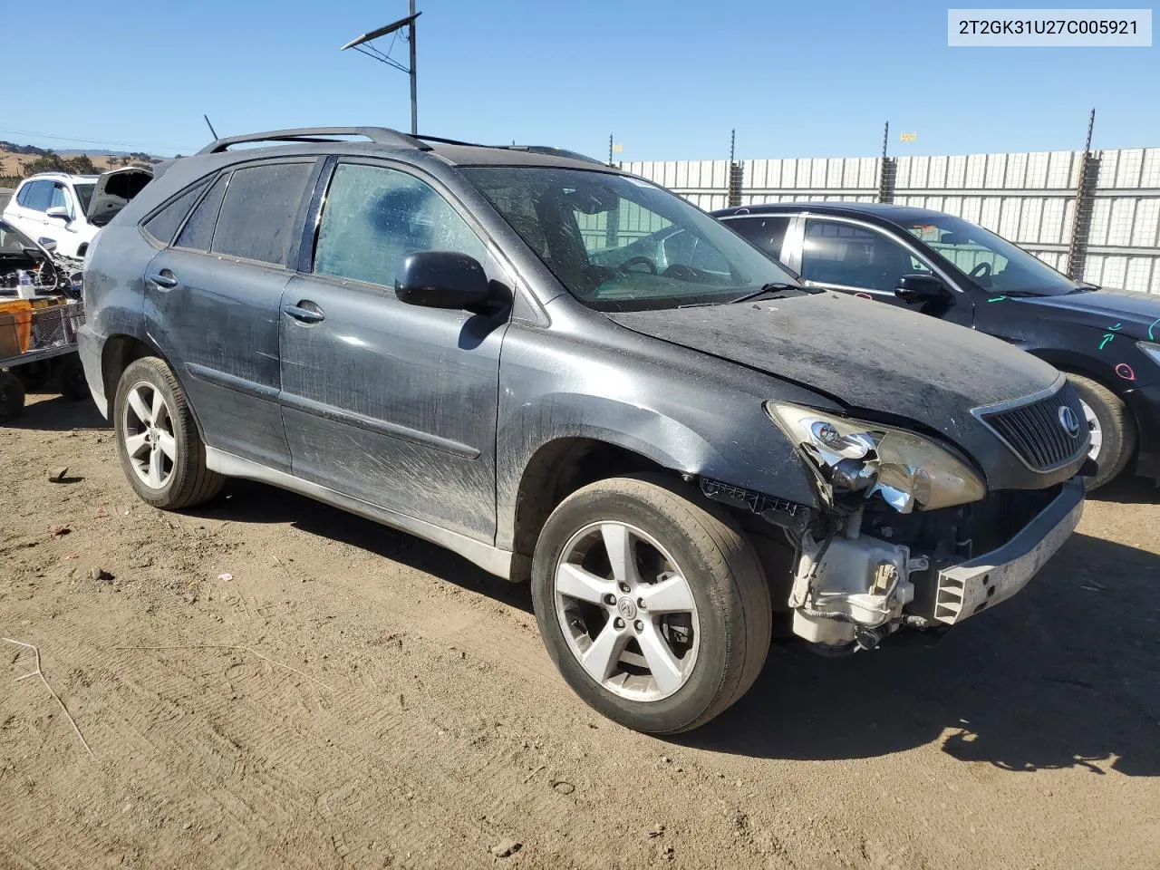 2007 Lexus Rx 350 VIN: 2T2GK31U27C005921 Lot: 77863594