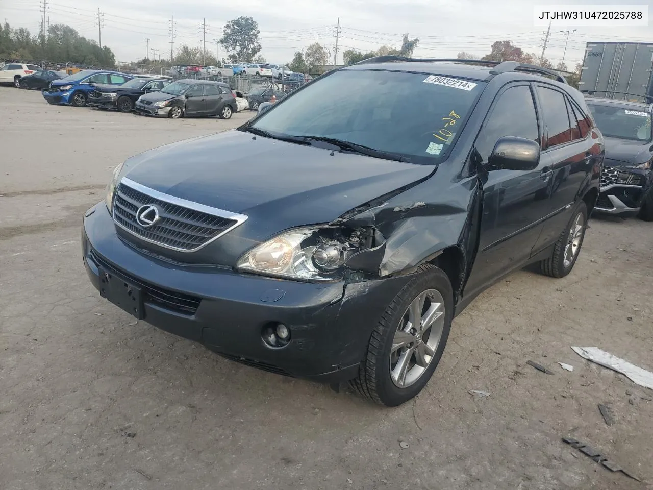 2007 Lexus Rx 400H VIN: JTJHW31U472025788 Lot: 78032214