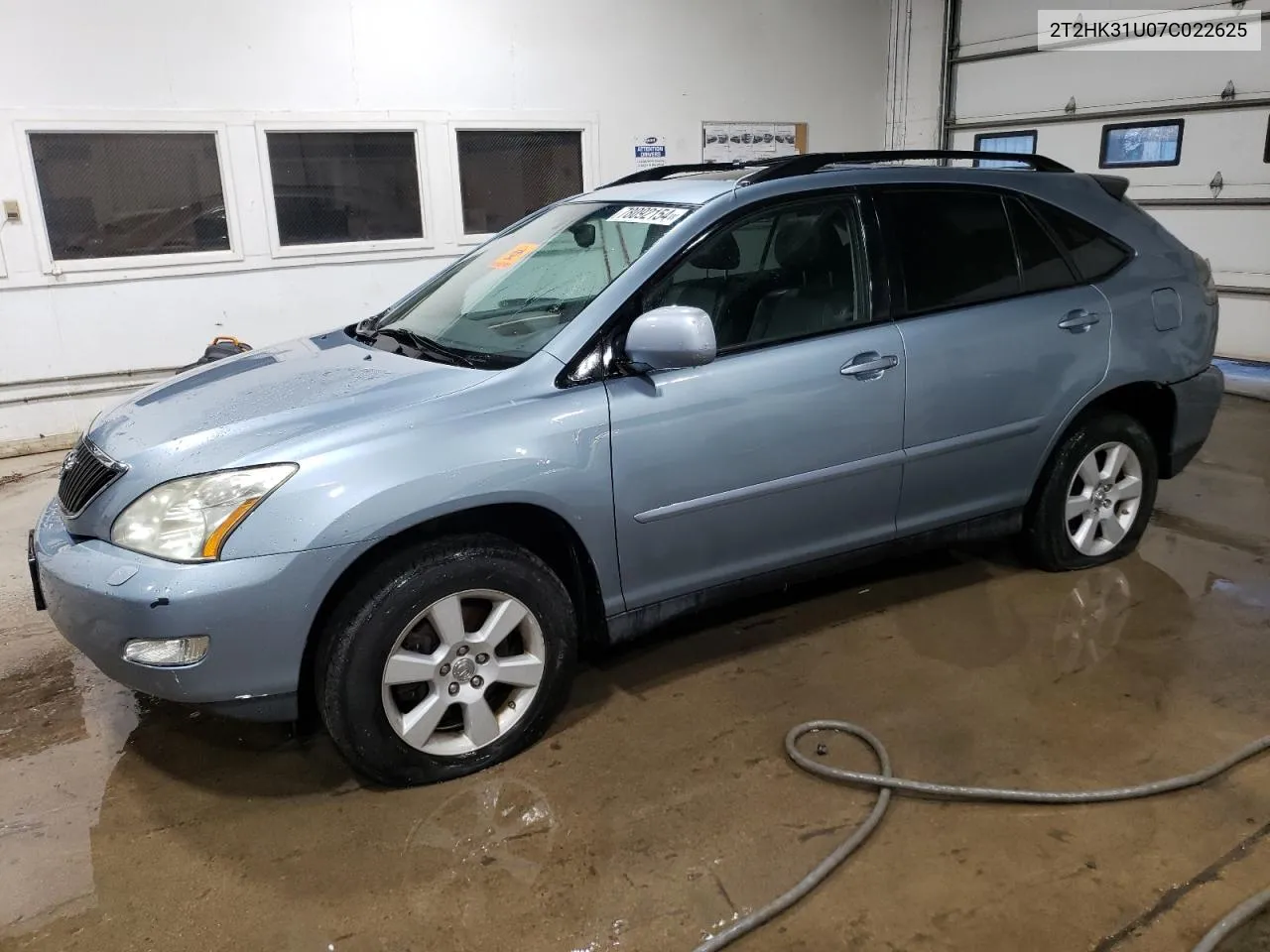 2007 Lexus Rx 350 VIN: 2T2HK31U07C022625 Lot: 78092154