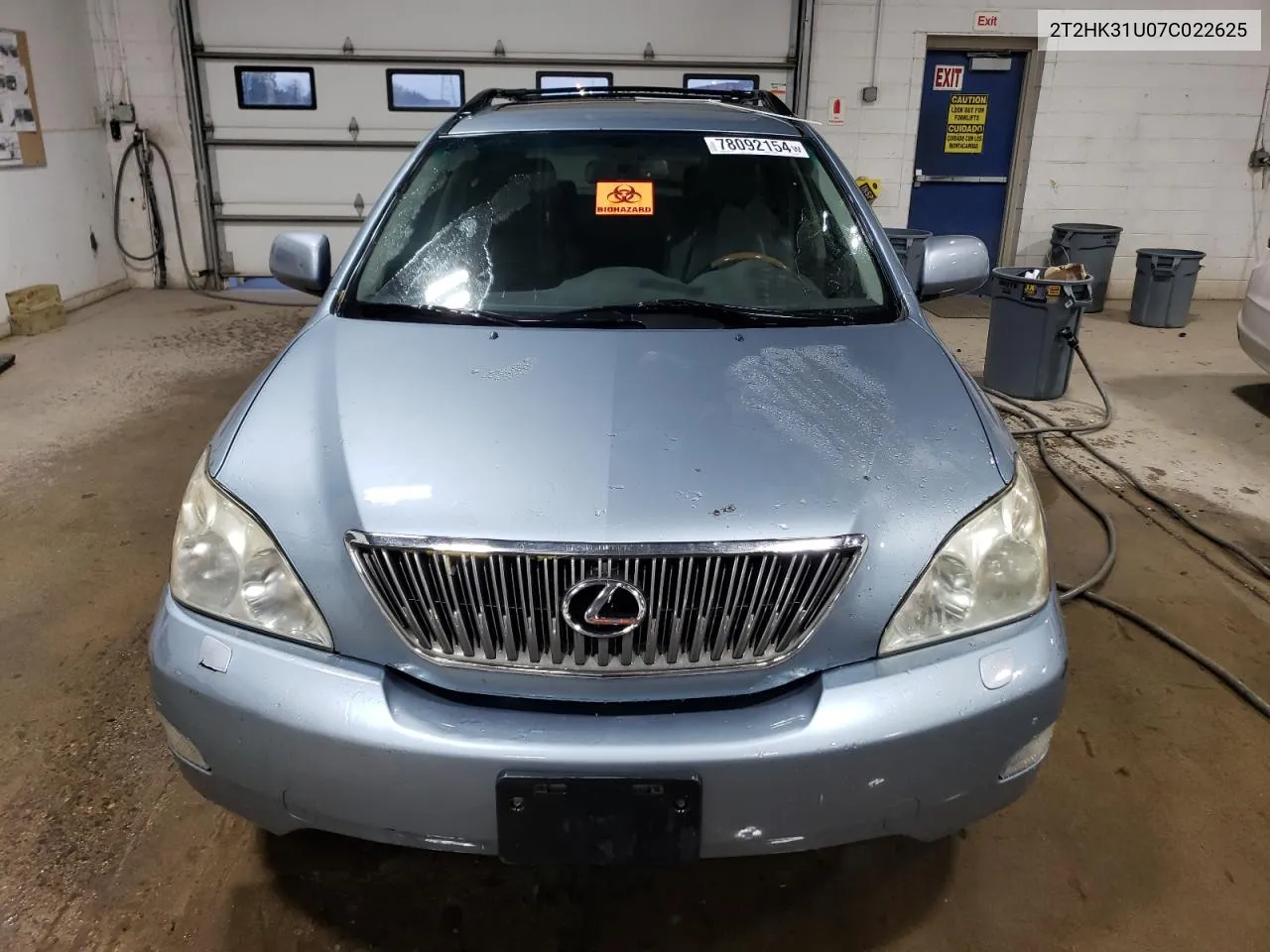 2007 Lexus Rx 350 VIN: 2T2HK31U07C022625 Lot: 78092154