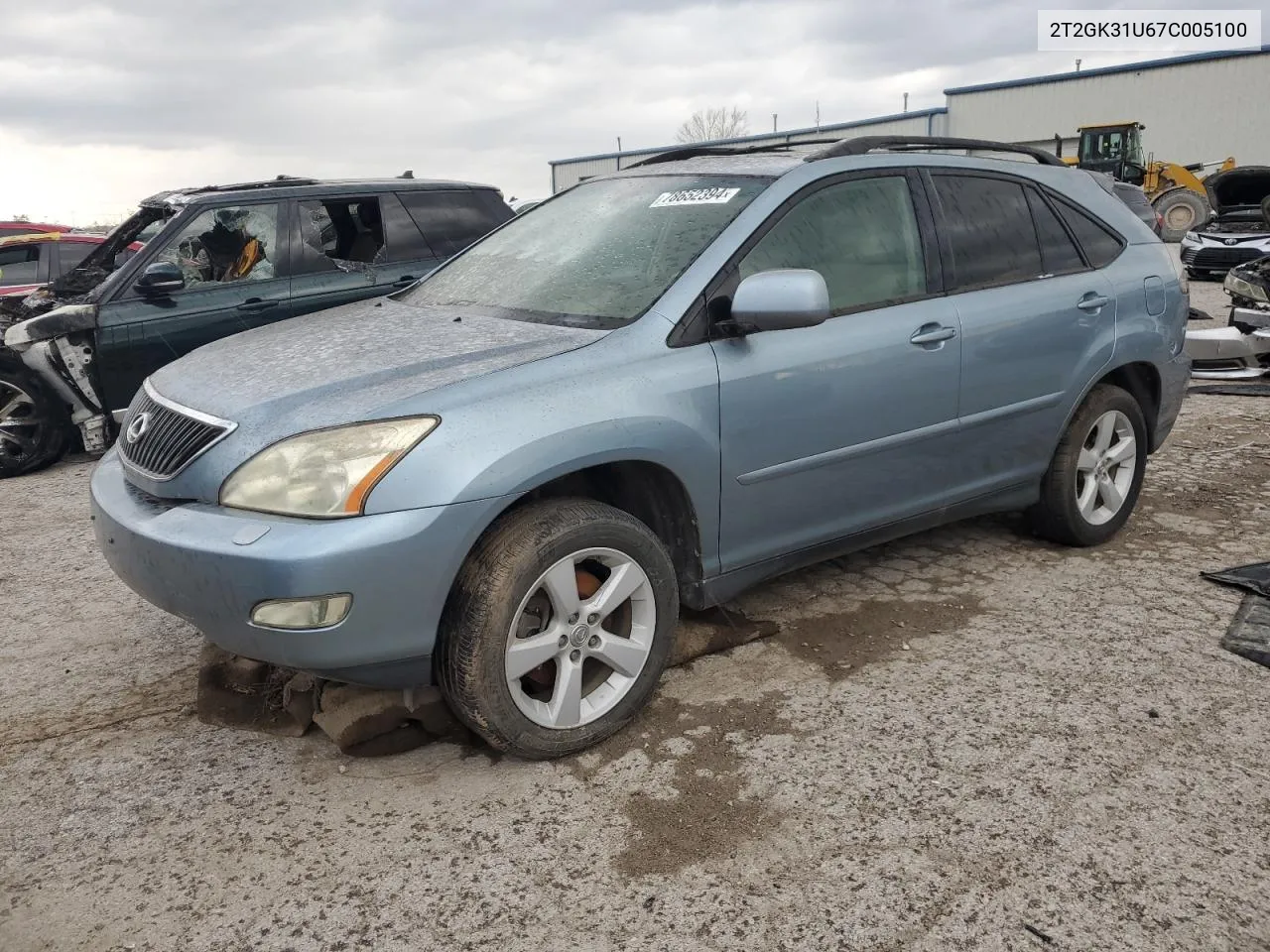 2007 Lexus Rx 350 VIN: 2T2GK31U67C005100 Lot: 78652394