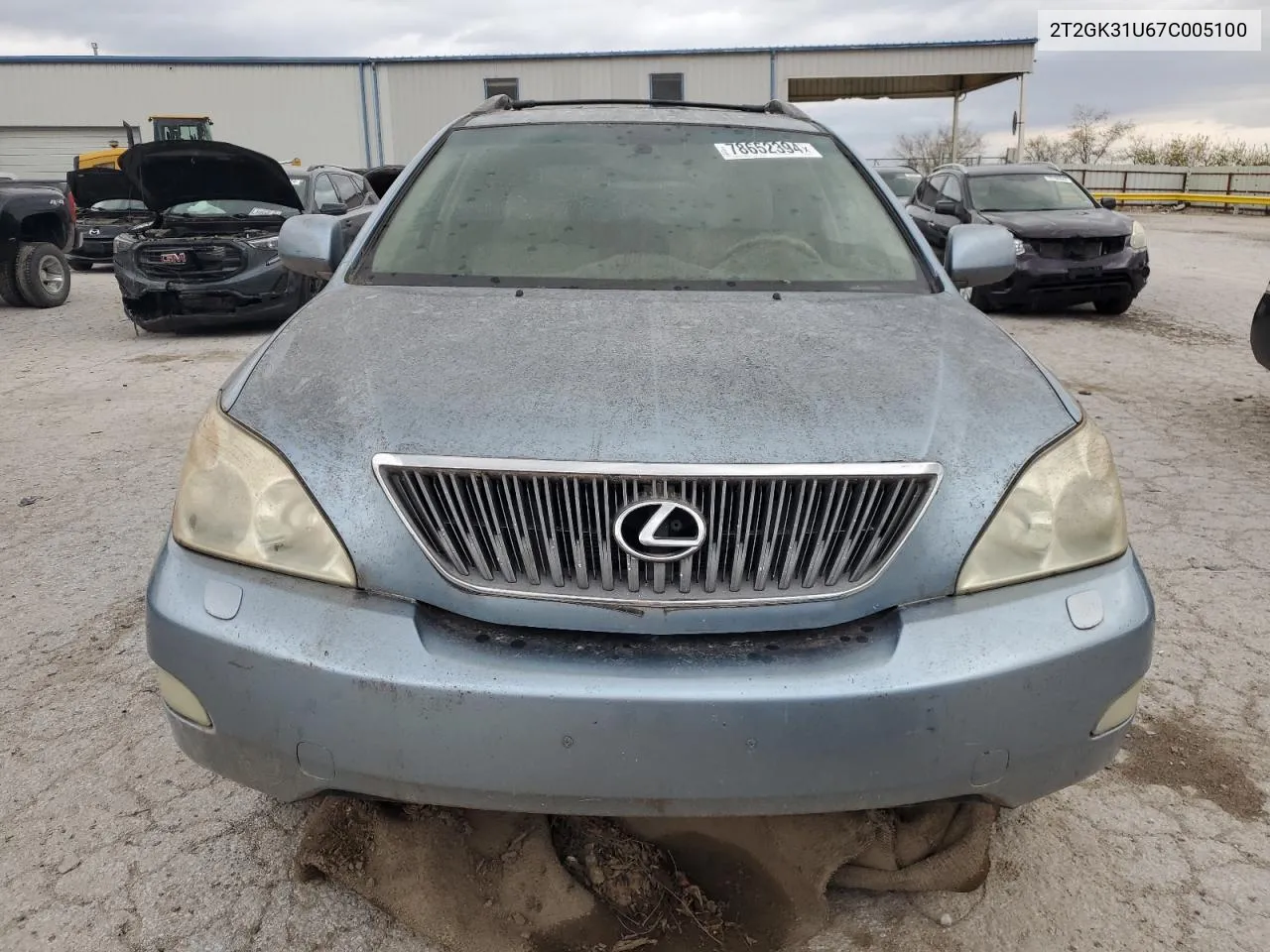 2007 Lexus Rx 350 VIN: 2T2GK31U67C005100 Lot: 78652394