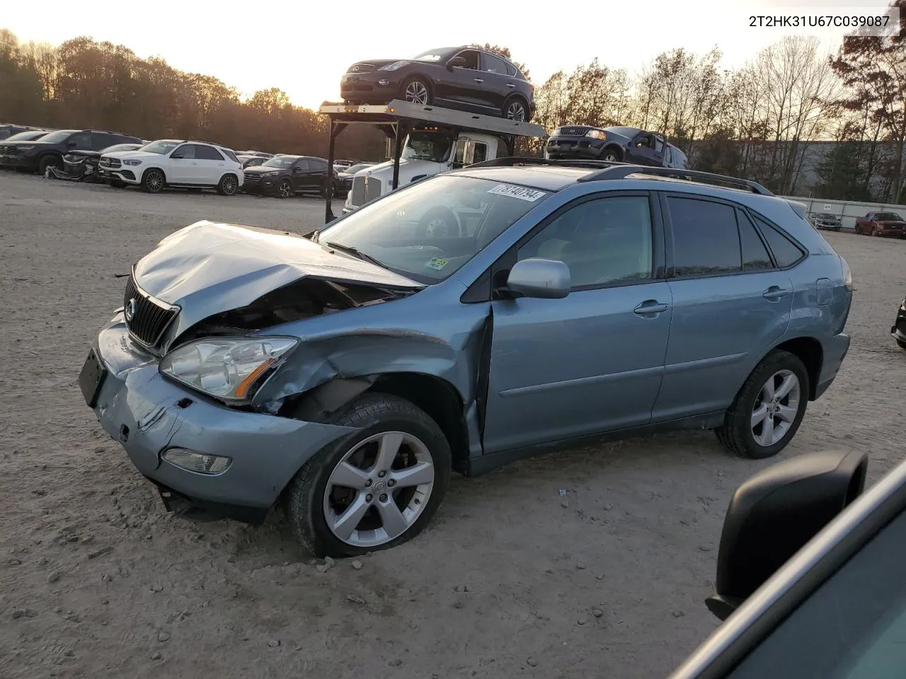 2007 Lexus Rx 350 VIN: 2T2HK31U67C039087 Lot: 78740794